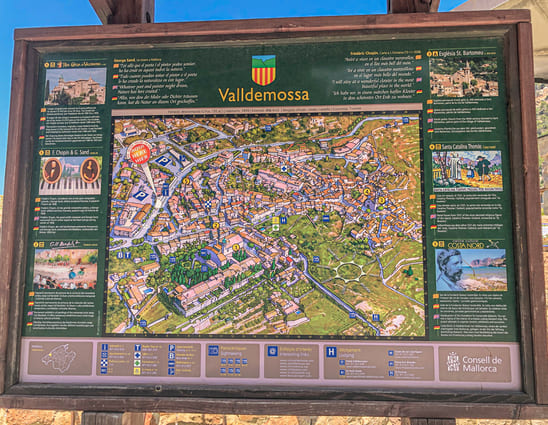 Mapa turístico de Valldemossa